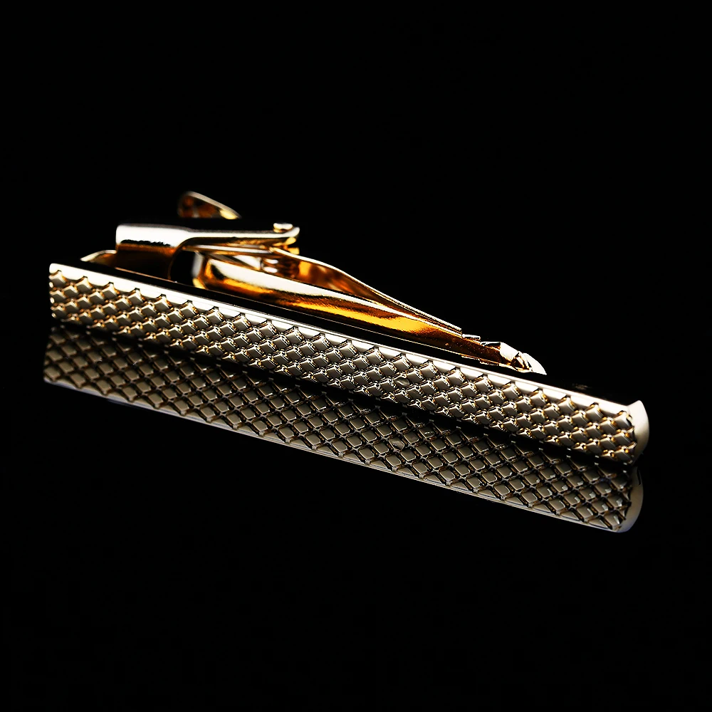 KFLK quality cufflinks stickpin gift tie pin men golden Crimped wire tie clip cufflinks stickpin 2018new products guests