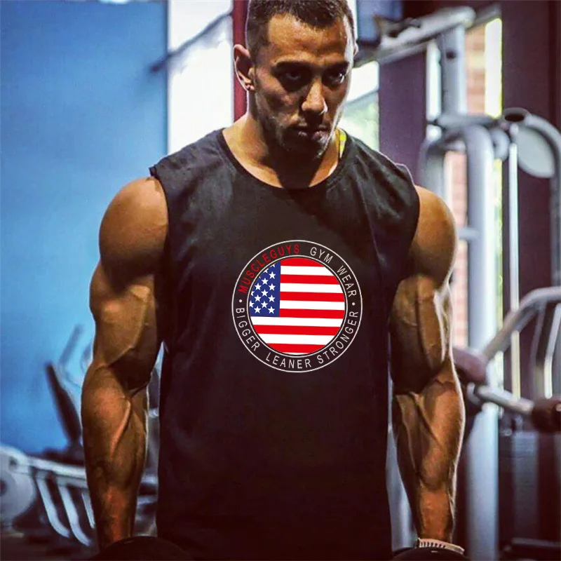 2023 Gyms Tank Tops Mens Undershirt Sporting Wear canotte Bodybuilding Men Fitness Exercise Clothing Vest Sleeveless Shirt