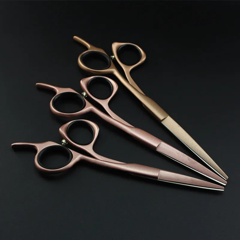 

professional Japan 440c 5/5.5/6 '' Gold cut hair cutting scissors haircut barber makas haircutting shears Hairdresser scissors