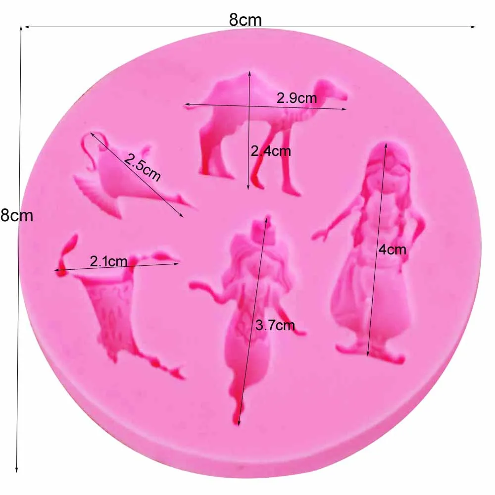 Sophronia Carpet Princess Girls Teapot Camel Silicone Moulds Chocolate Fondant Cake Decorating Gumpaste Chocolate Molds m911