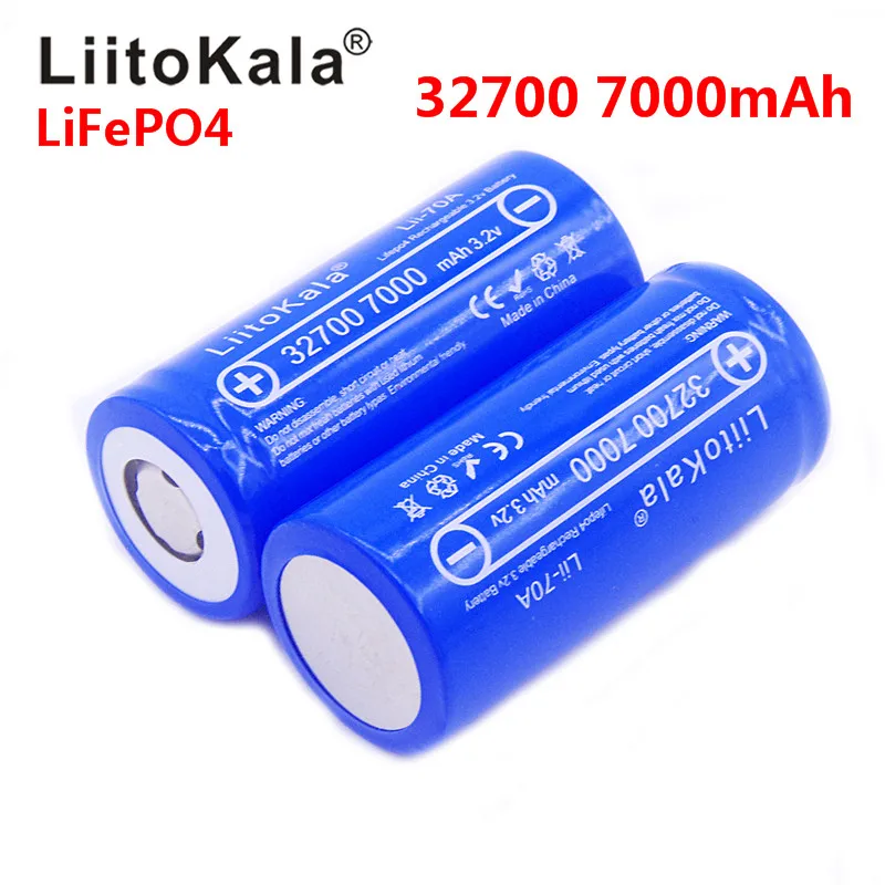 Nowy 2022 Lii-70A LiitoKala 3.2 V 32700 6500 mah 7000 mAh bateria LiFePO4 35A 55A wysoka moc maksymalna ciągła bateria rozładowania