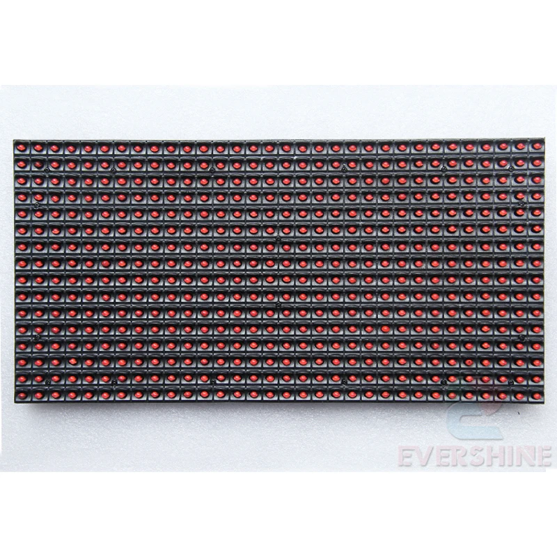 10mm P10 Outdoor 1/4 Scan single red color Epistar Chip led message display Panel module 320x160mm 32x16pixels factory price