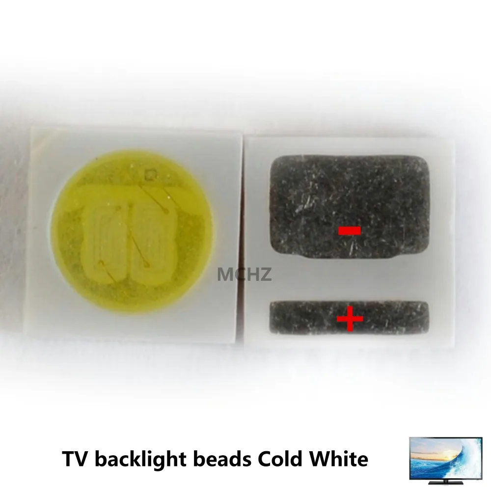 50pcs LED Backlight High Power LED 2W 3030 6V-6.8v Cool white 230LM TV Application 3030 smd led diode