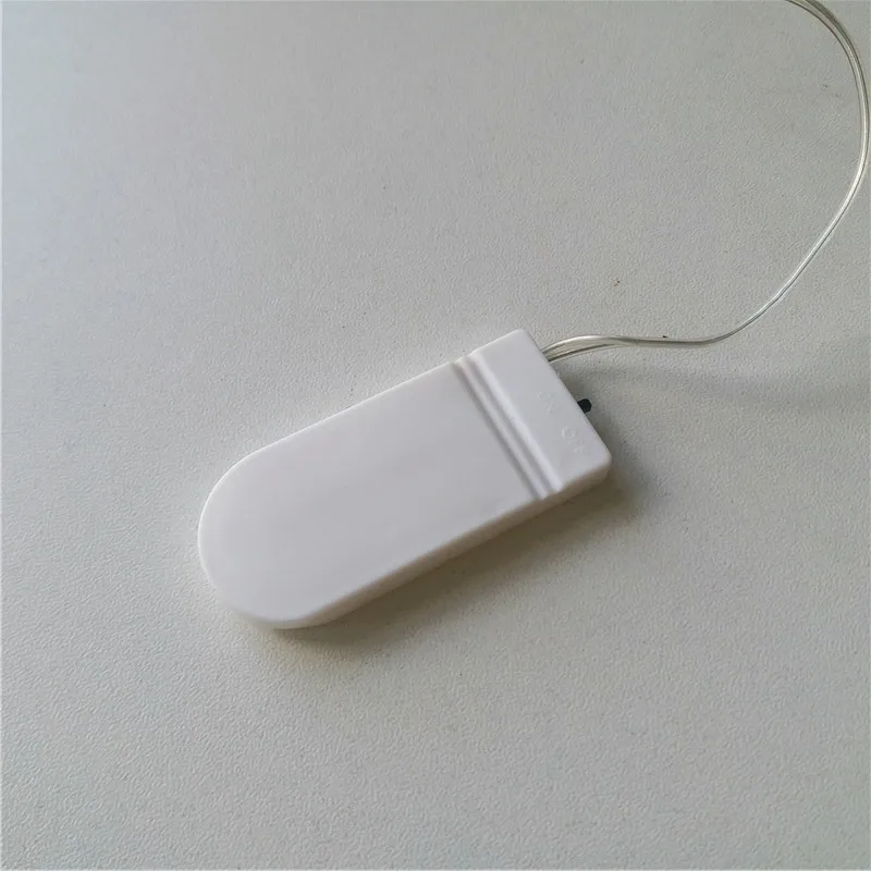 20pcs Double CR2032 battery case CR2032 Battery holder Ivory battery holder 2 button 2032 button battery flip belt switch