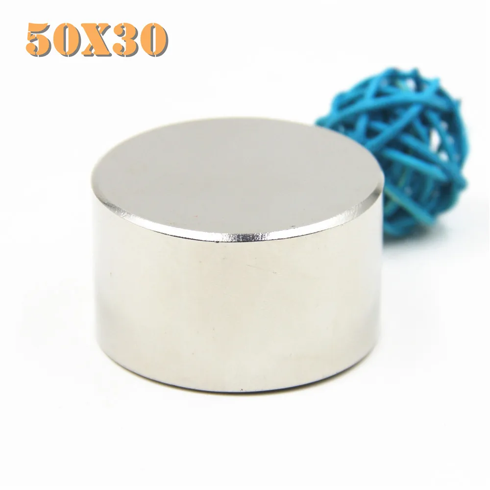 1pc/lot Strong Magnet N52 50x30mm hot round Strong magnet Rare Earth N35 D30-50mm Neodymium Magnet powerful permanent magne