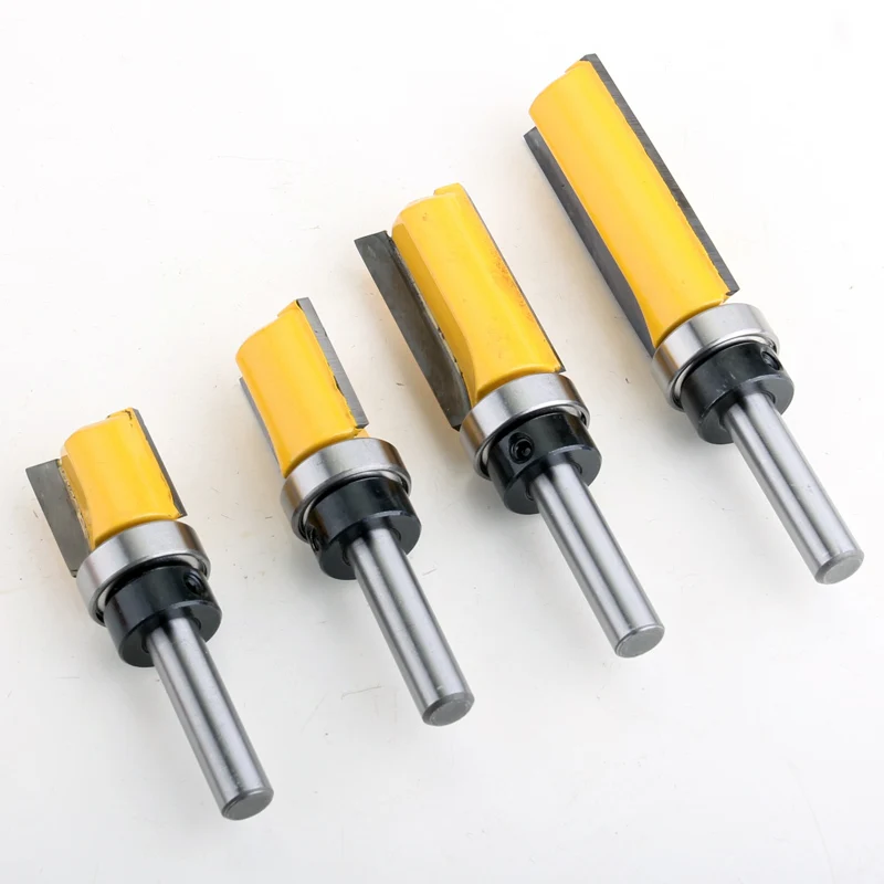 1Pc 8Mm Schacht Template Trim Scharnier Pengaten Router Bit Rechte Frees Trimmer Reiniging Flush Trim Tenon Cutter forwoodworking