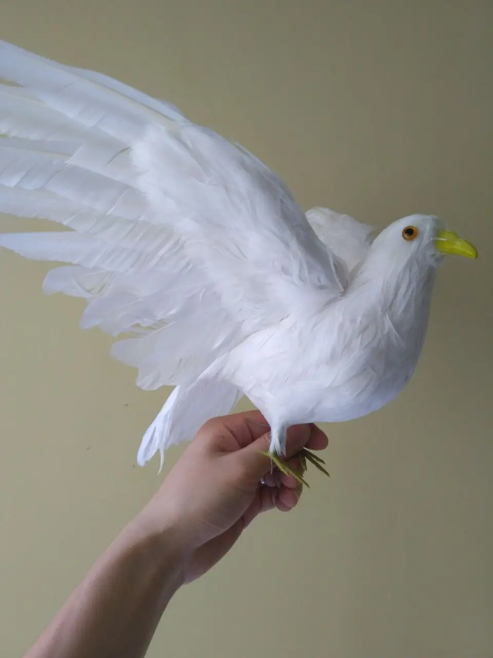 

large 30x45cm spreading wings dove model,foam&feathers white peace bird handicraft,prop,home garden decoration,gift d1219