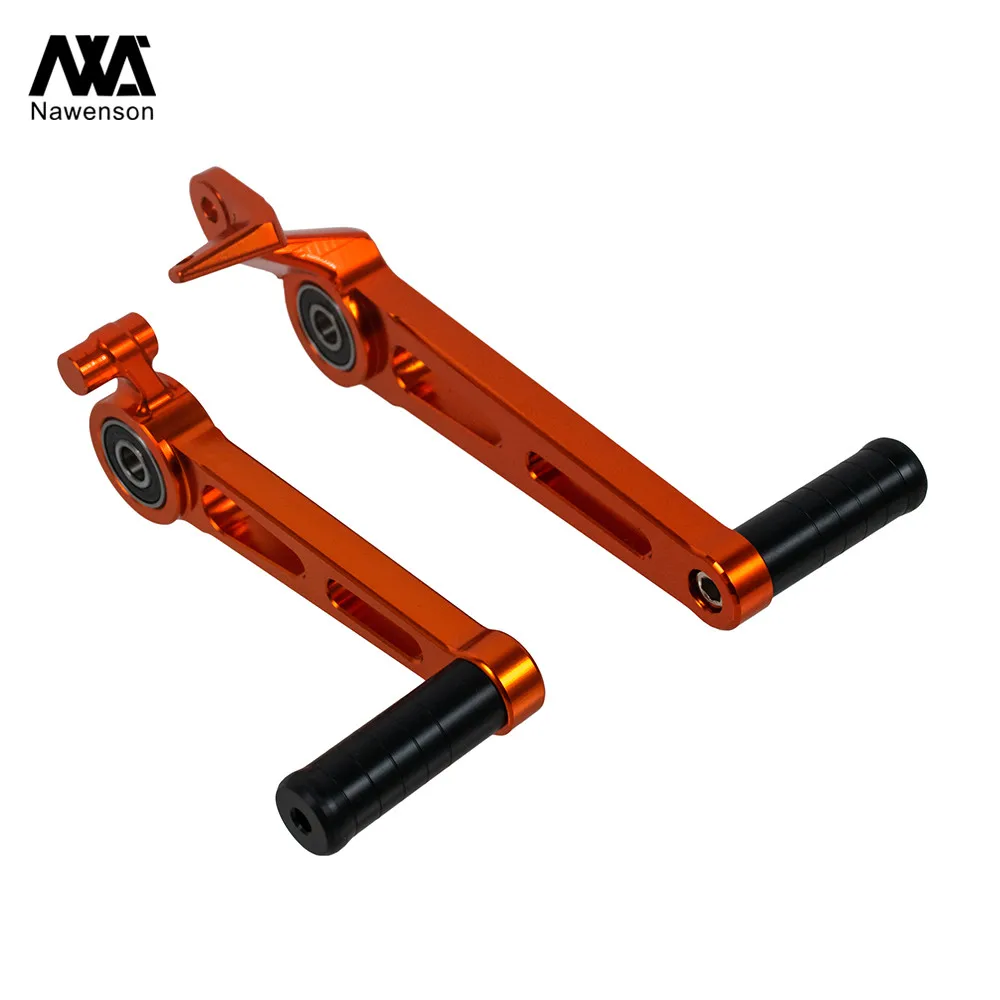 Orange Motorcycle Gear Shift Lever Rear Brake Pedal Set CNC Billet Foot Brake Lever for KTM Duke 390 2017 2018 2019