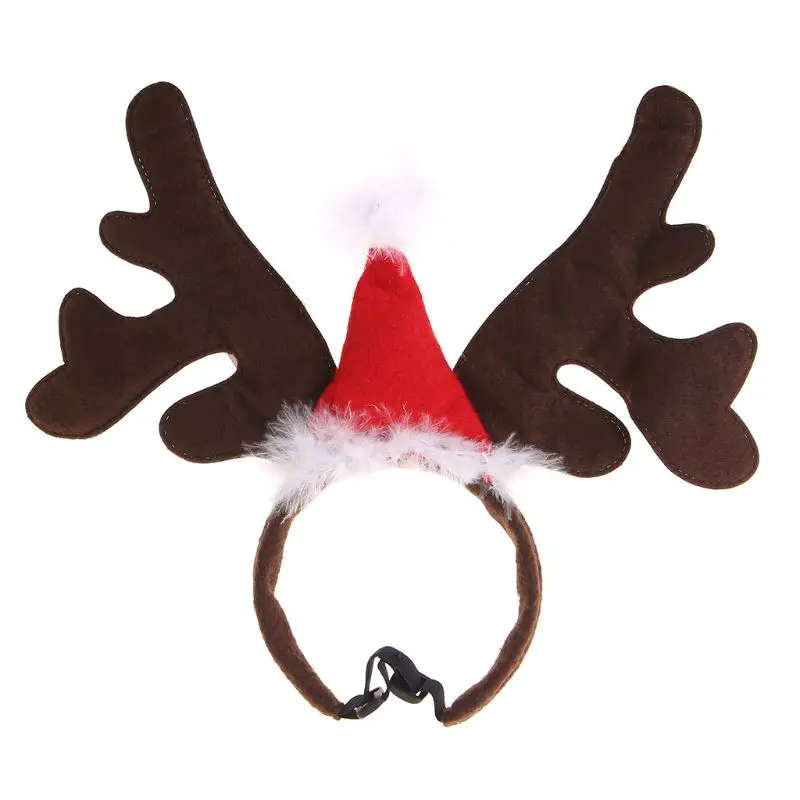 Christmas Pet Headband Deer Horn Hat Costume Dog Puppy Cat Cosplay Party Product Headwear Caps Hat for Dog Cats