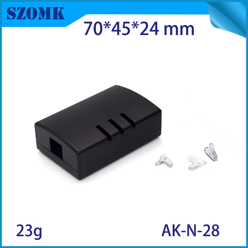 1 Piece 70*45*24mm LED enclosure electronics plastic box szomk hot sales plastic project box black/ white pcb plastic box