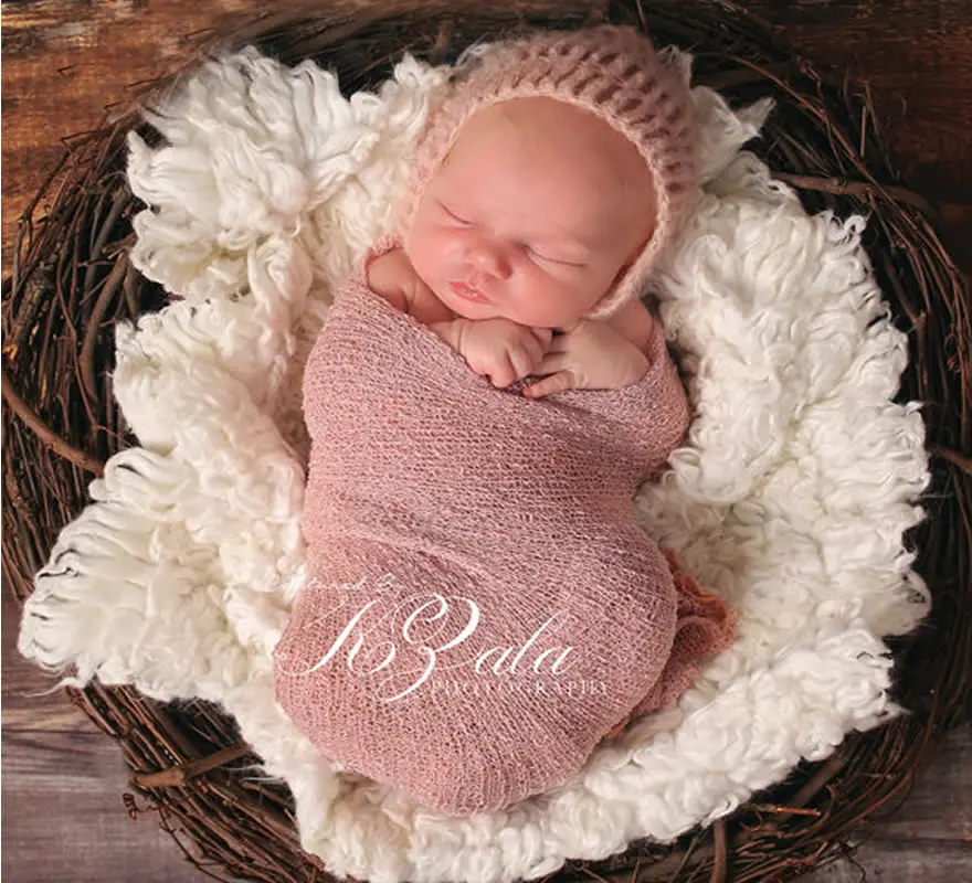 Newborn Baby Photography Wrapped Lace Yarn Baby Photographic Props Newborn Photography Blankets Backdrops For Photo