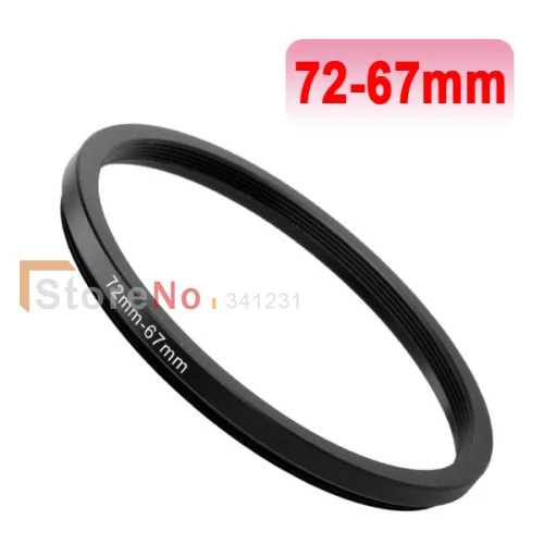 72 ملليمتر إلى 67 ملليمتر 72-67 ملليمتر معدن عدسة التنحي تصفية عدسة خاتم محول أسود مع عدد تتبع