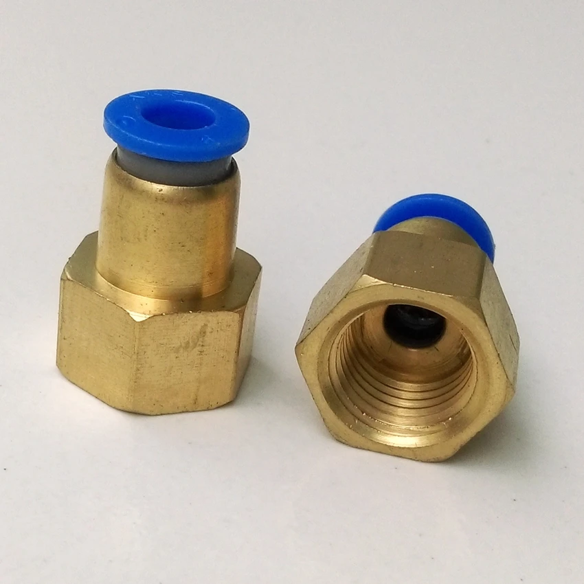 10pcs/lot 6mm Tube 1/4'' Internal Thread Pneumatic Fitting Quick Joint Connector PCF6-2