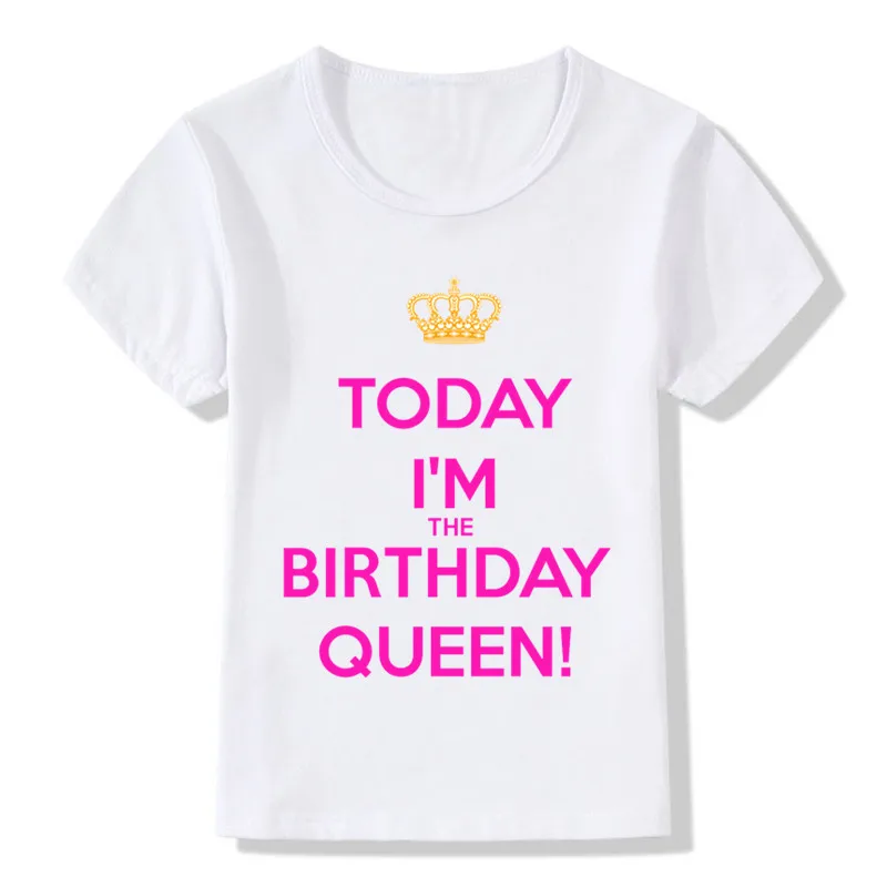 

Children Keep Calm Coz I'm Brithday Queen/Princess T-shirt Baby Boys Girls Summer Casual Tops T shirt Kids Clothes,HKP5150