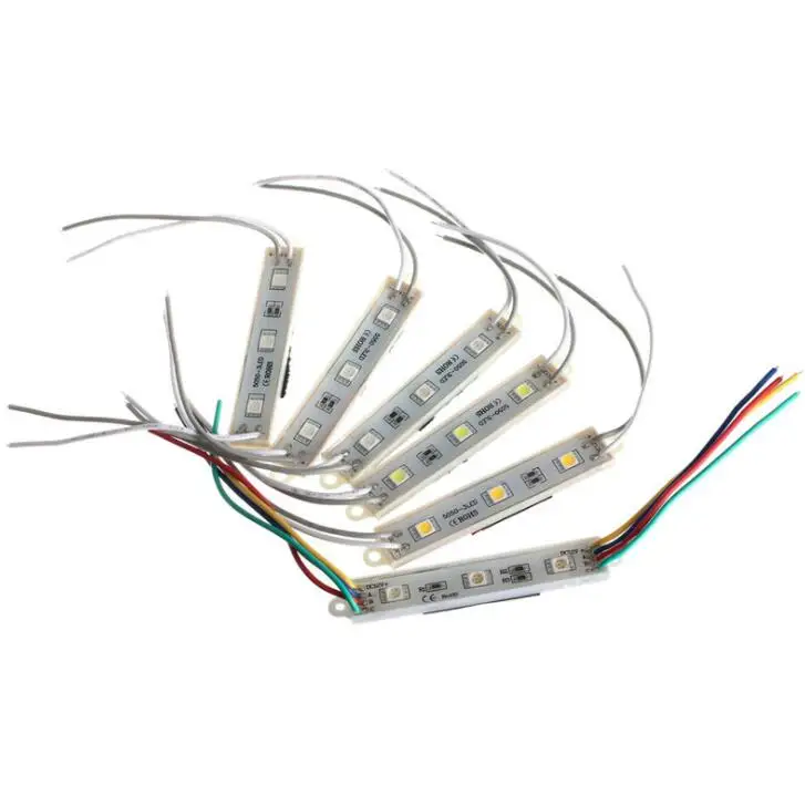Led 5050 3 Led Modules Koel Wit Warm Wit Rood Groen Blauw Geel Rgb Waterdichte IP65 DC12V Gratis Schip