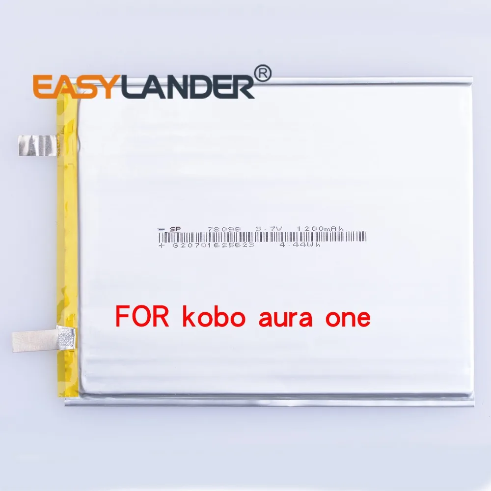 

3.7V 1200mAh Rechargeable li Polymer Li-ion battery For E-book Reader kobo aura one battery e-ink battery