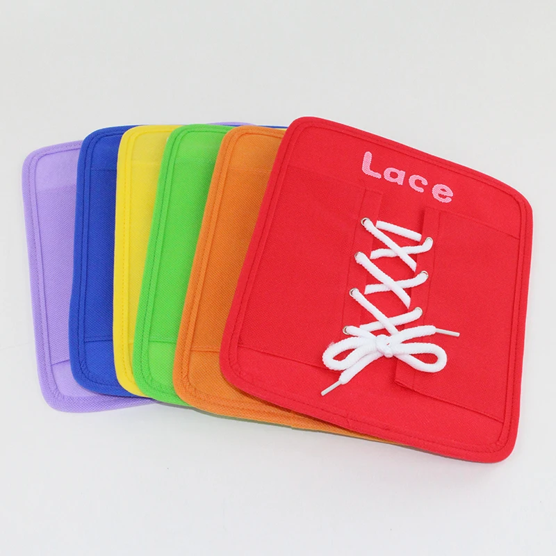 몬테소리 드레싱 프레임 6 개 세트, 지퍼 스냅 버튼 버클 레이스 타이 조기 교육 취학전 완구