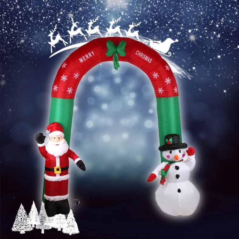 

Christmas Inflatable 2.4m Snowflake Arch Christmas Props Stage Evening Arches Welcome Arch