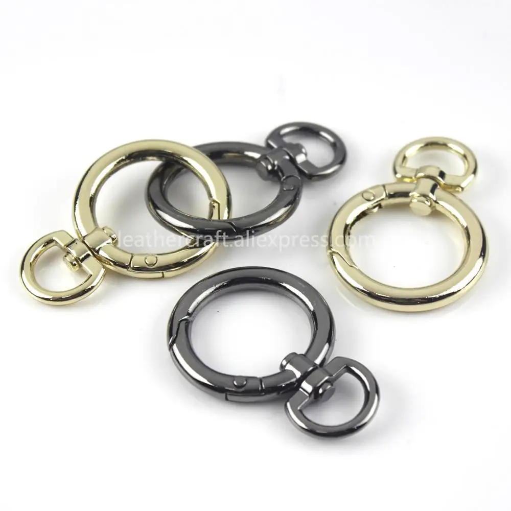 1xAlloy Swivel Eye D-ring Snap Trigger Hook Clip Spring Gate O ring Clasp Handbag Bag Strap Belt Shoulder Buckle Accessory