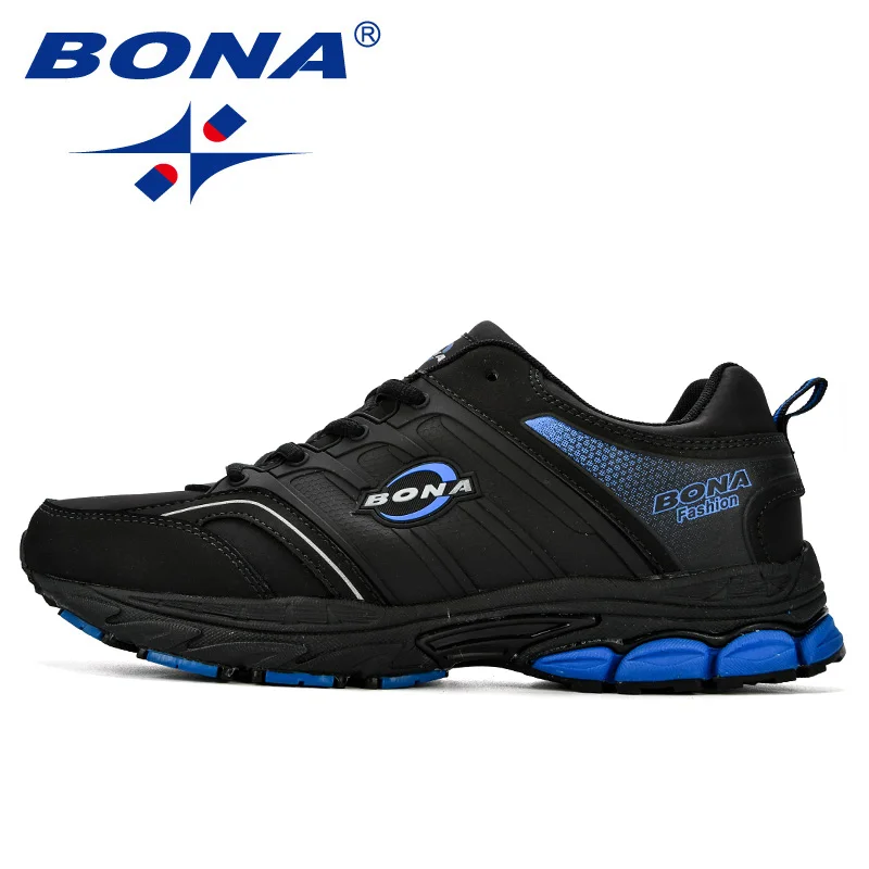 BONA Men Casual Shoes Microfiber Man Flats Lace Up Breathable Men Fashion Classic Outdoor Shoes Zapatos De Hombre