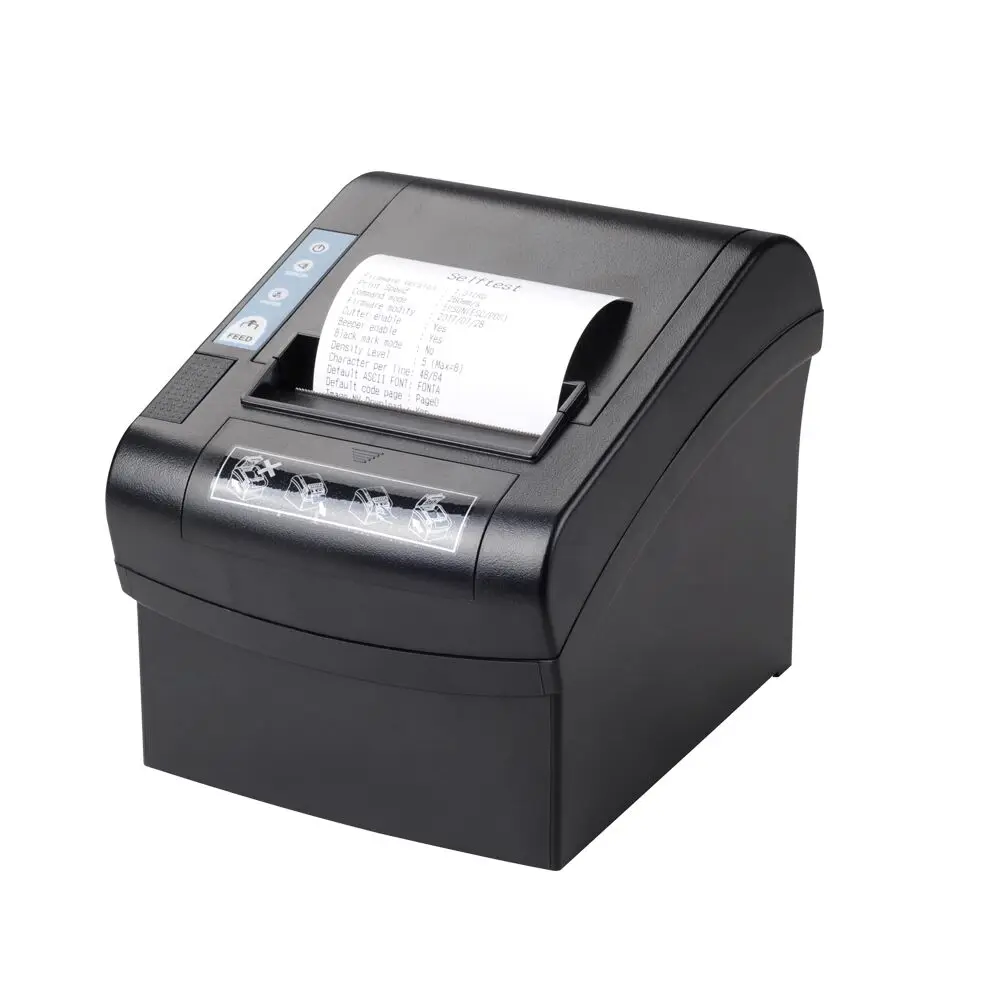 80mm Thermal Receipt PrinterUSB+LAN+RS232 Port Interface POS Printer With Cutter