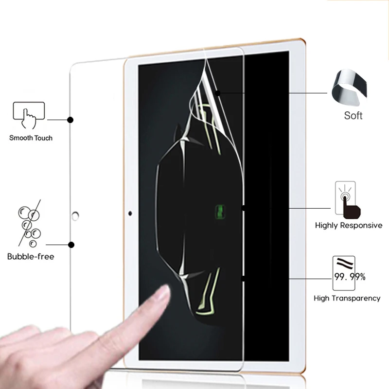 

High Quality HD lcd screen protector film For FITU mz62 10.0" high Clear glossy front screen protective films with clean cloth