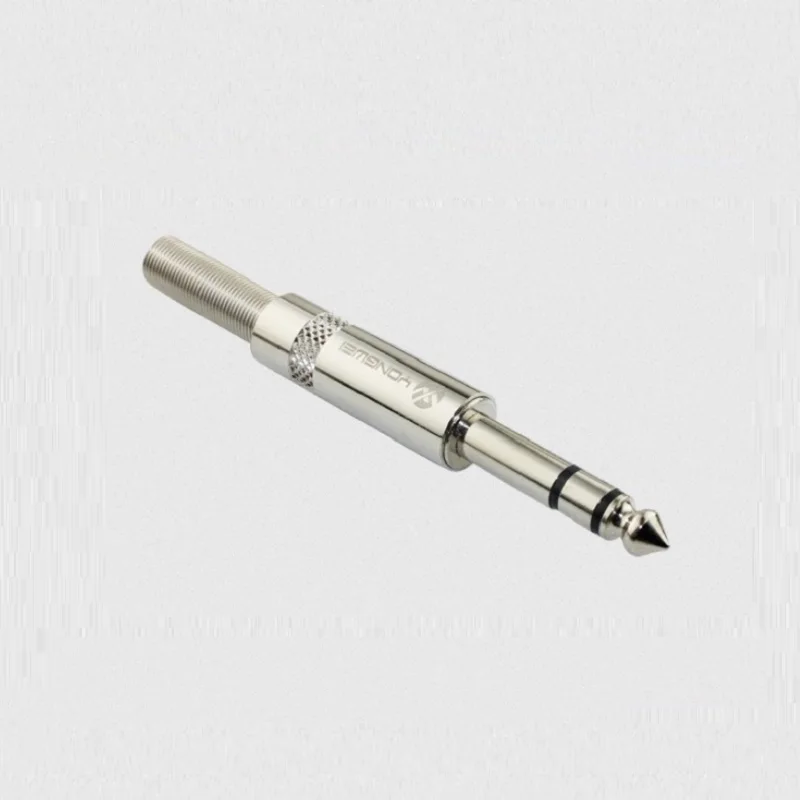 ขั้วต่อสายไฟหัวแร้งโลหะแบบ2/3มม. 6.35มม. ปลั๊กตัวผู้สำหรับไมโครโฟนลำโพงกีตาร์