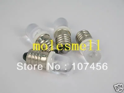 

Free shipping 20pcs white E10 12V Led Bulb Light Lamp for LIONEL 1447