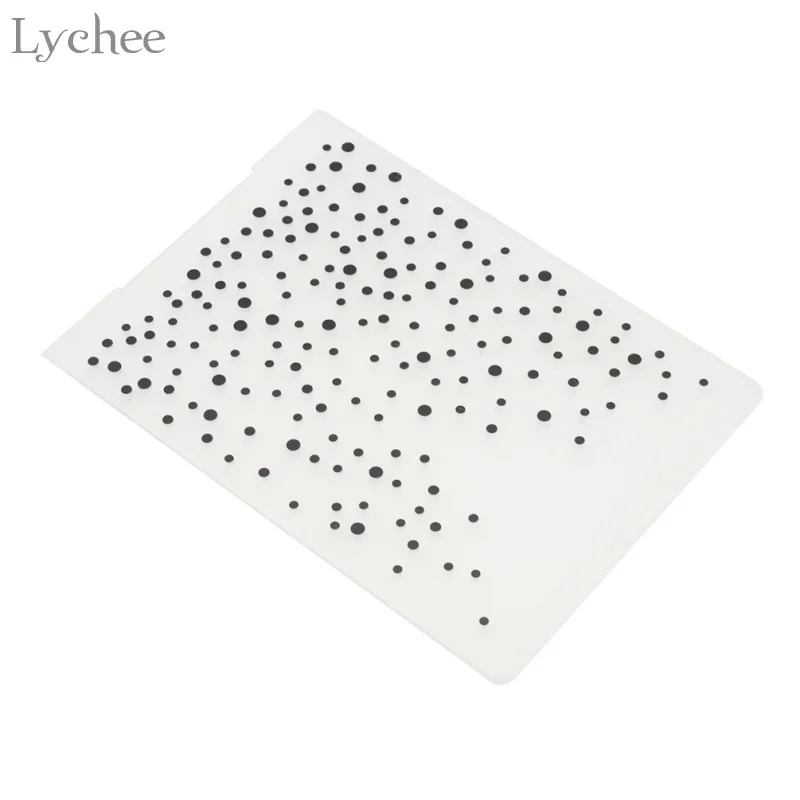Lychee Life Dot Bubble Plastic Embossing Folder For Scrapbook DIY Album Card Tool Plastic Template Stamp Card Making Decoration