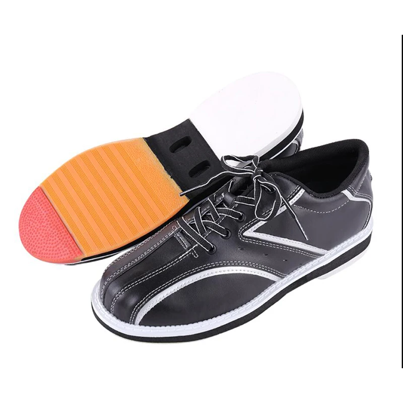 Leather Bowling Shoes For Men Professional Fitness Sports Shoes Bowling Supplies Skidproof Training Shoes Sneakers