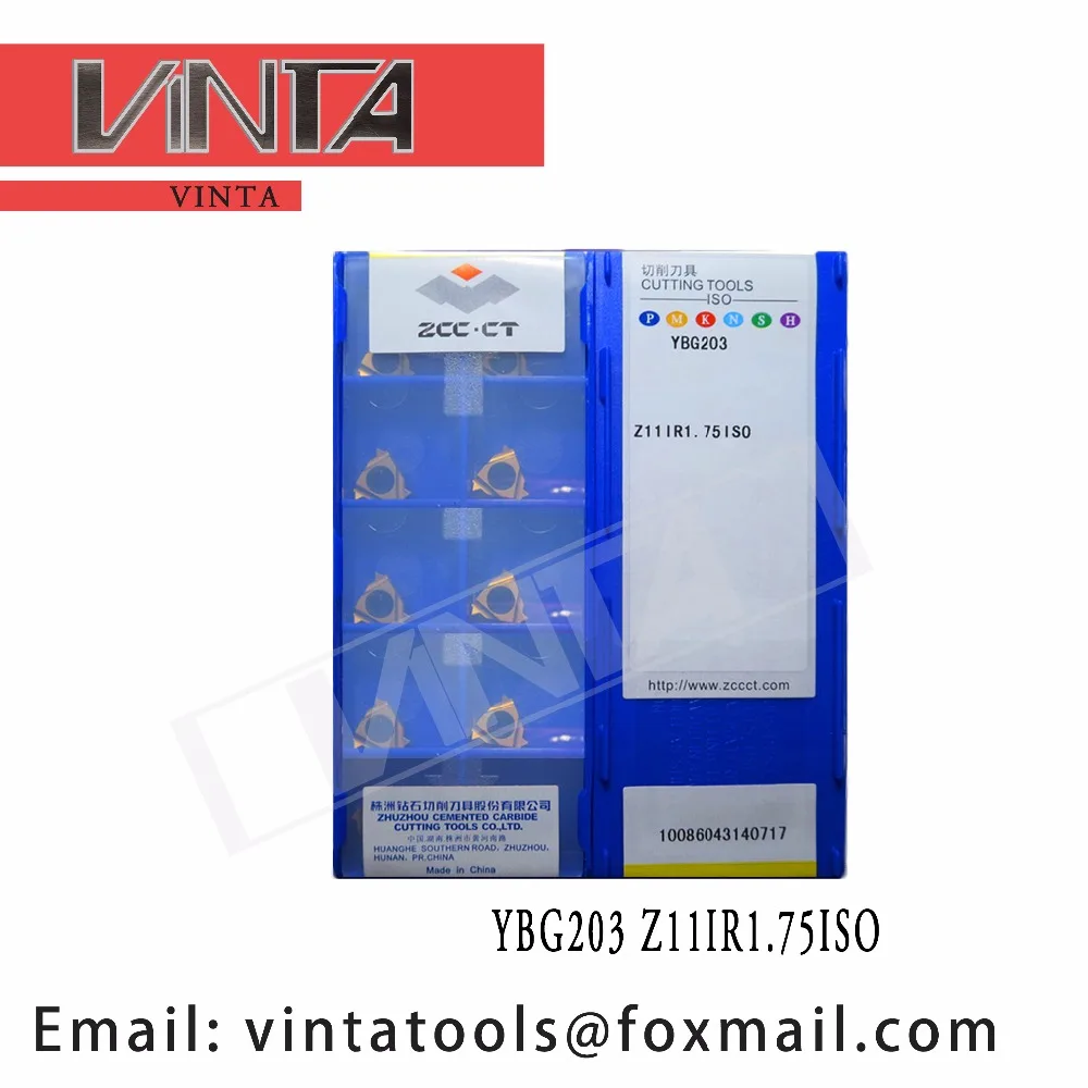 

high quality 10pcs/lots YBG203 Z11IR1.75ISO cnc carbide threading inserts