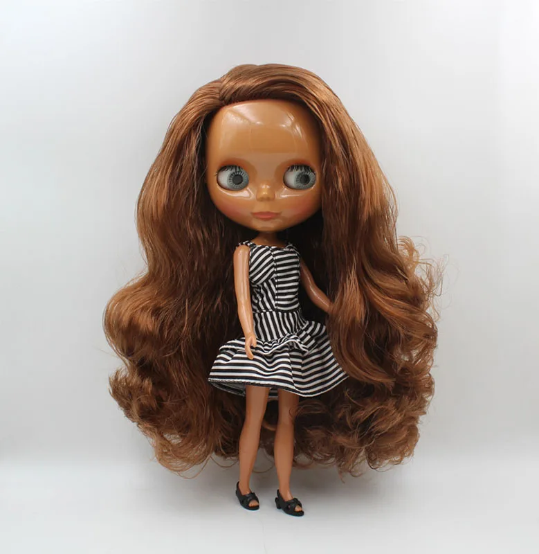 

Free Shipping big discount RBL-467 DIY Nude Blyth doll birthday gift for girl 4colour big eye doll with beautiful Hair cute toy