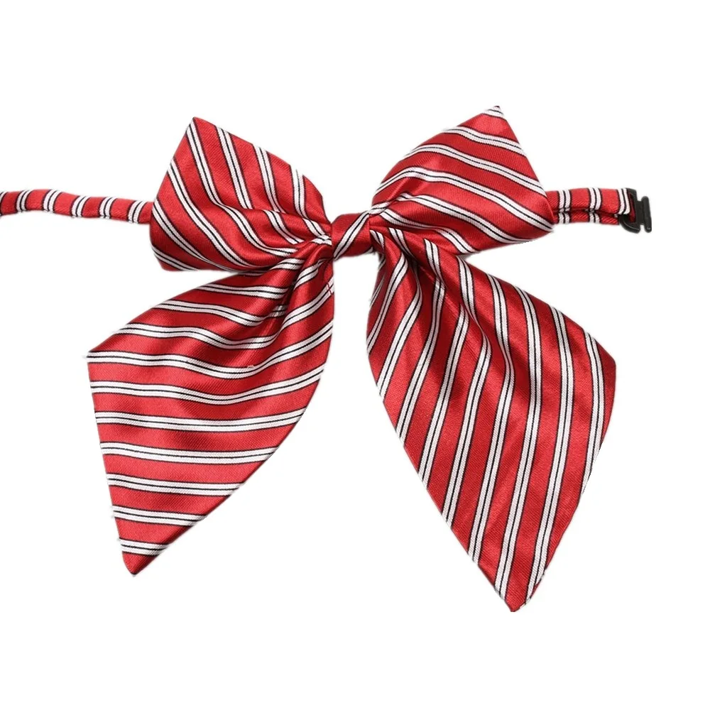 hot sale fashion polyester leopard print bow tie for women butterfly ascot necktie cravat