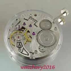 Vintage 17 Jewels 6498 Mechanical Hand Winding stainless steel Men's Watch Movement