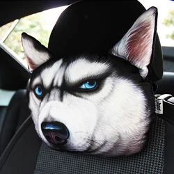 Car Headrest auto headrest Lovely 3D Printed Animals Face car Seat Covers Neck Auto Safety Headrest Supplies