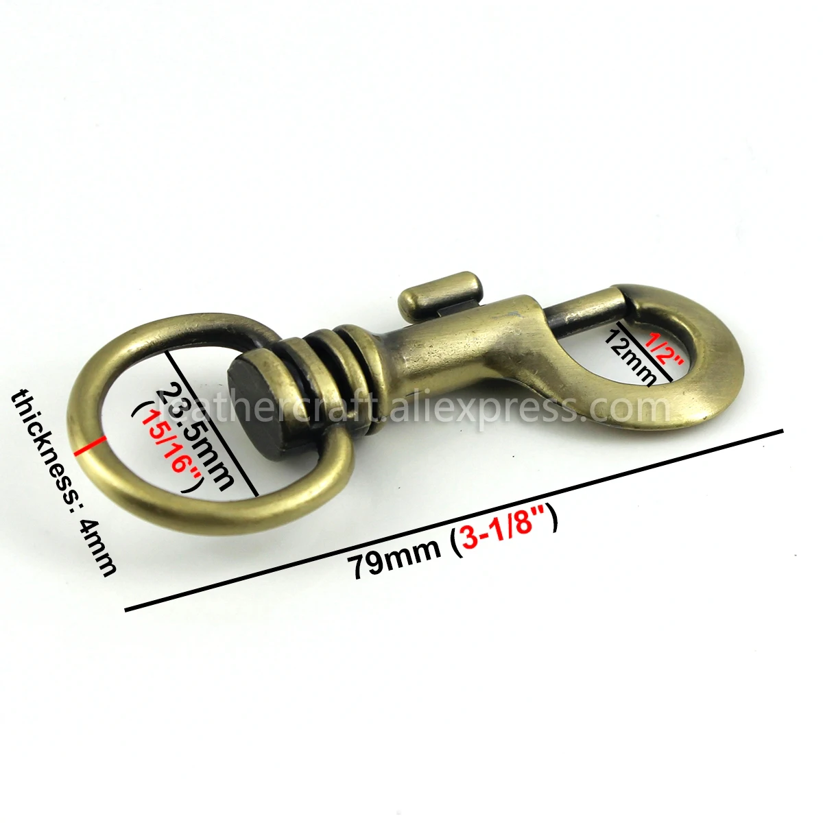1 Pcs Metallo Snap Gancio Trigger Pinze Lobster Claps per il Mestiere Del Cuoio Del Sacchetto Della Borsa Della Cinghia Della Cinghia Portachiavi