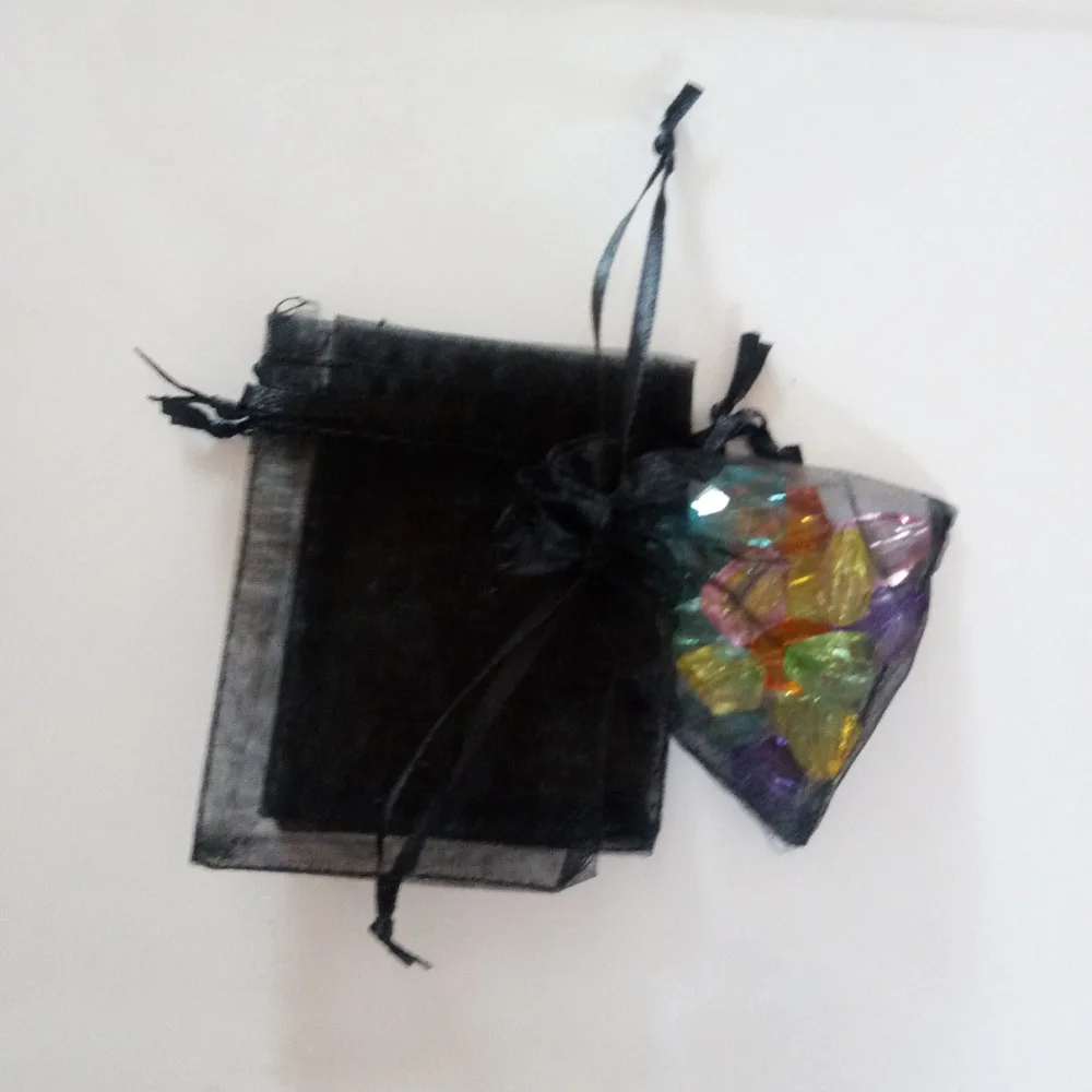 1000pcs Black Gift Bags For Jewelry Bags And Packaging Organza Bag Drawstring Bag Wedding/Woman Travel Storage Display Pouches