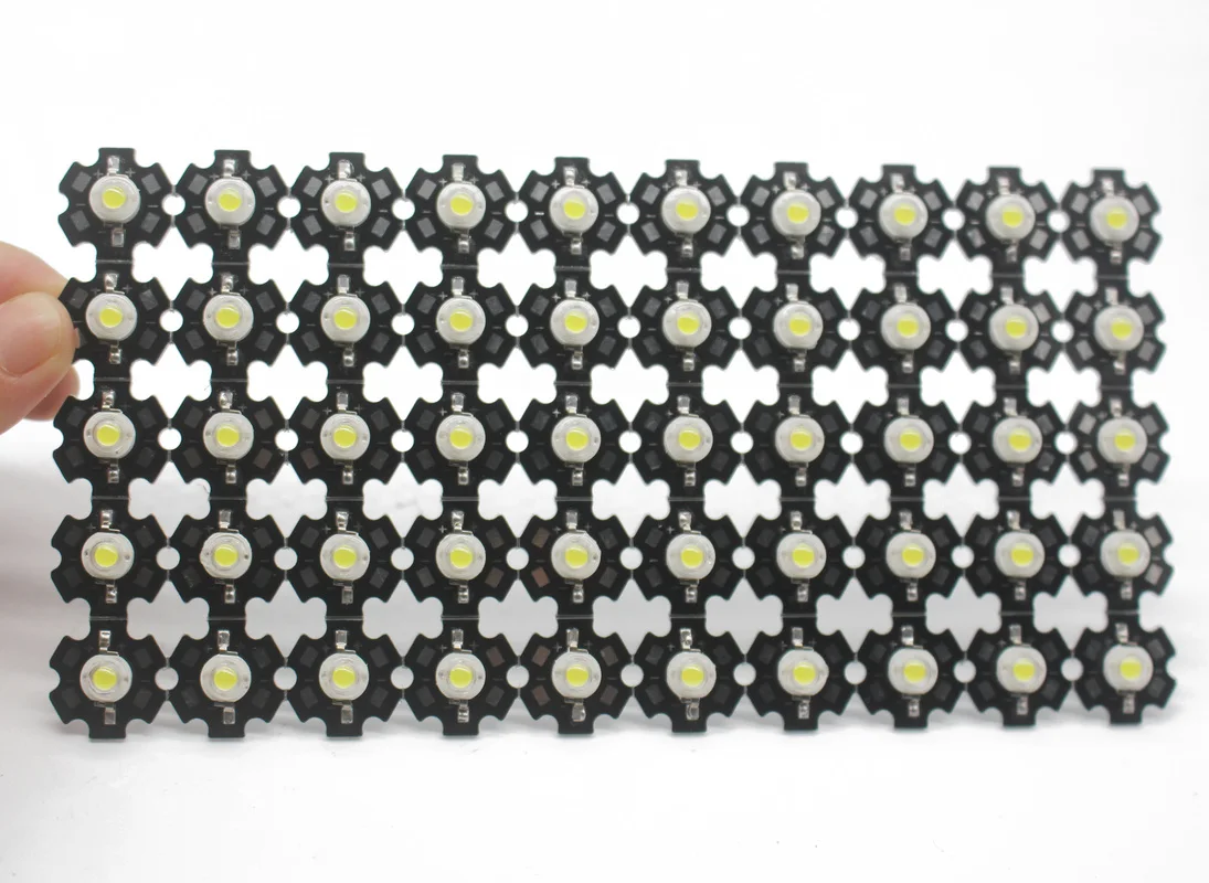 50pcs 1W 3W High Power warm white/cool white /natural white/red/green/Blue/Royal blue/660/UV/IR850/940 LED with 20mm star pcb