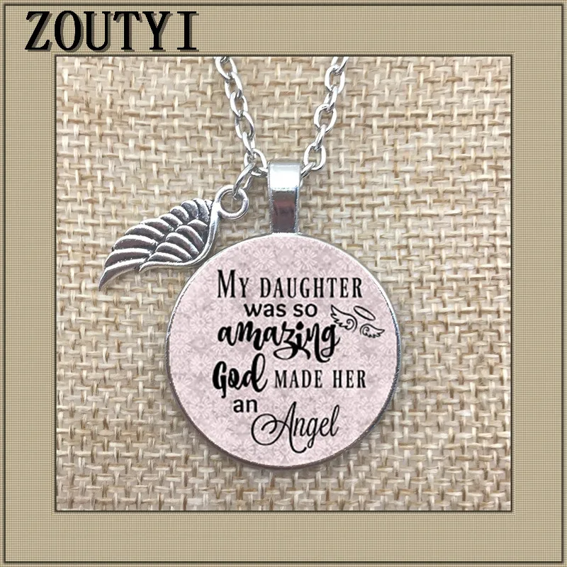 Commemorative charm, daughter's loss, my daughter is amazing, God makes her an angel, I miss my daughter very much