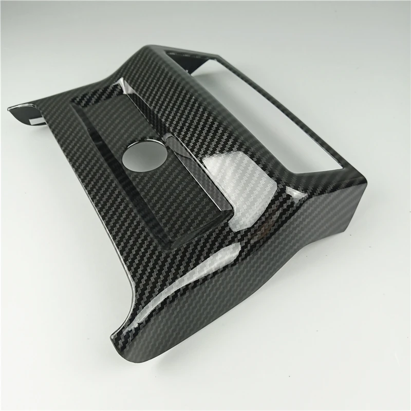 Car Styling Rear Air Outlet Frame Decoration Cover Trim For Audi A6 C8 2019 Carbon Fiber Color Storage Box Panel Decals