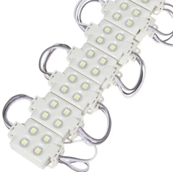 injection molding SMD5050 4LEDs/ piece led Modules Waterproof IP65 DC12V white free shipping