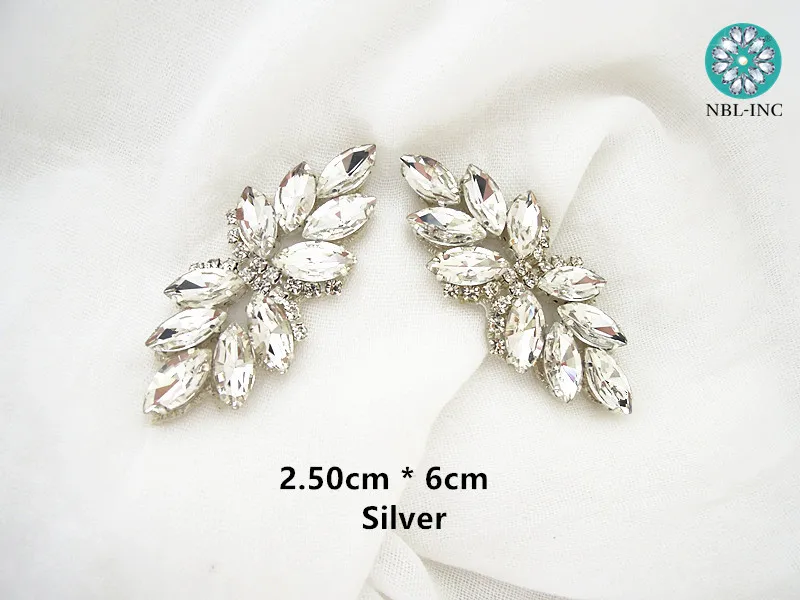 (30PCS) Wholesale customized crystal rhinestone bow applique patch for wedding dresses DIY iron on WDD0830