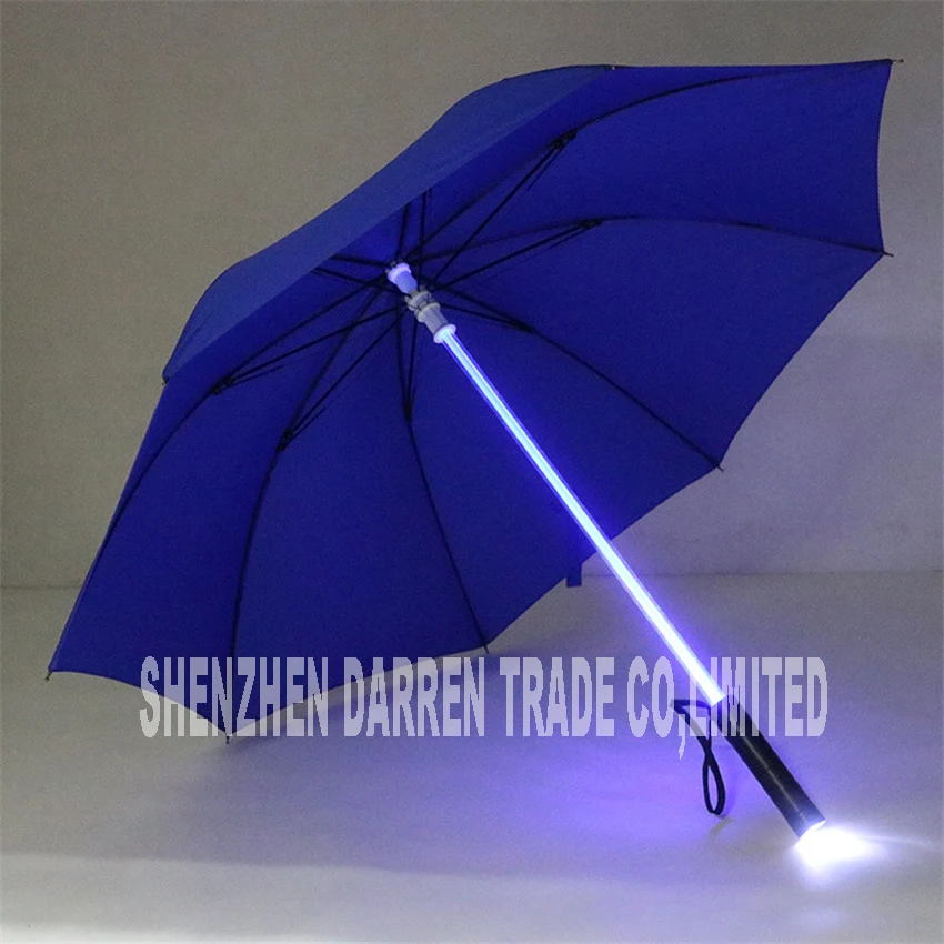 10pcs led flash light umbrella pink umbrella bottle umbrella torch at night walkers LED lamp super automatic business umbrella