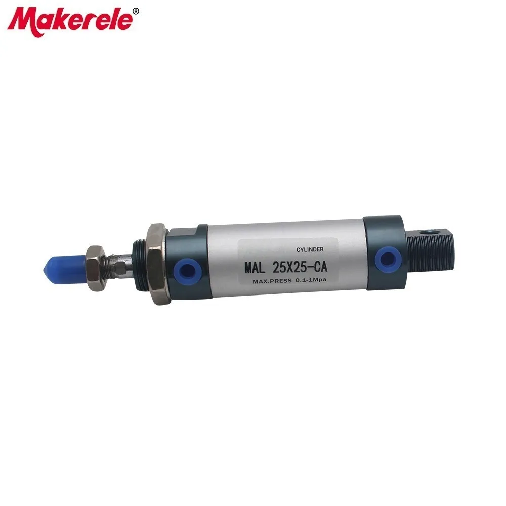 

Pneumatic Cylinder Double Acting Type Aluminum Alloy Cylinder 25mm Bore 25 Stroke Pneumatic Fittings Mini Cylinders MAL25-25-CA