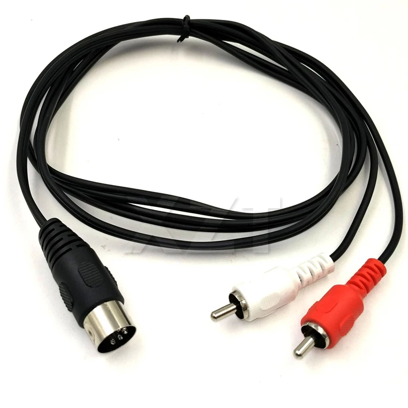 5-Pin DIN męski kabel MIDI do 2 podwójne złącze męskie RCA Adapter 0.5m/1.5m 5pin 2RCA przewód Audio dla Naim Quad System Stereo głośnik