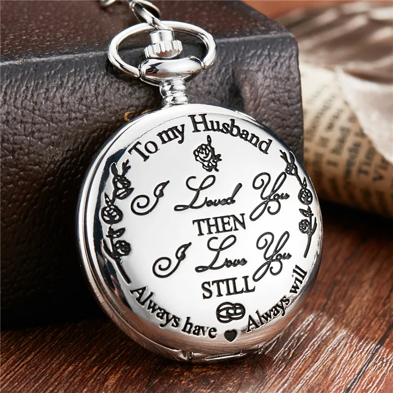 Zakhorloge Om Mijn Man I Love U Gift Van Vrouw Om Husbnad Verjaardagscadeau Jongens Fob Horloges Ketting Verjaardag afstuderen Gift