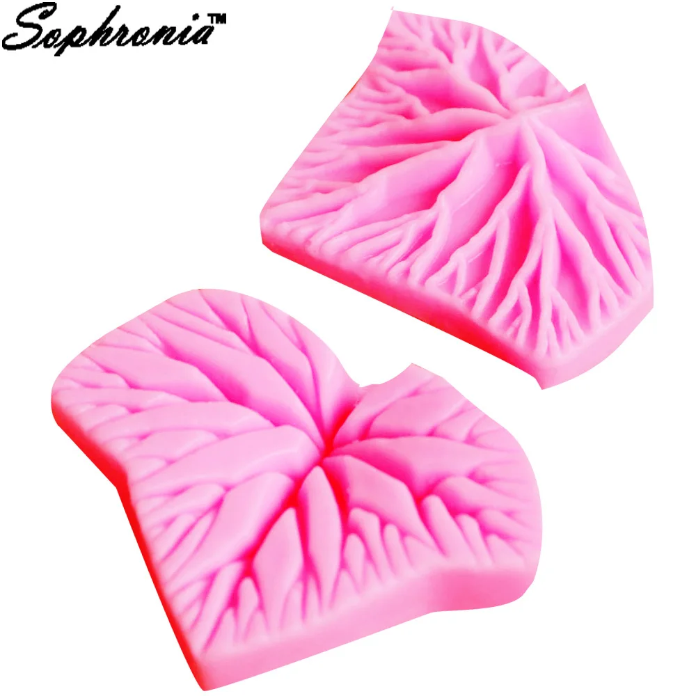 Sophronia 2PCS Ivy Petal Leaves Silicone Veiner Fondant Cake Decorating Flower Making GumPaste Floral Petal Mold M364