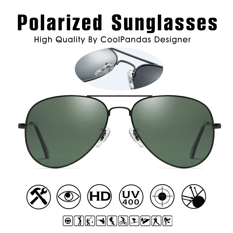 2022 Brand Designer G15 Men Women HD Polarized Sunglasses Aviation Rays Sun glasses For Male 3025 55mm Gafas Oculos de sol UV400