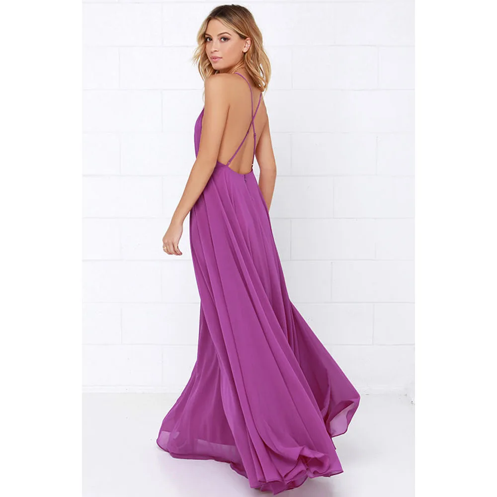 Hot Lady Dresses Women Sexy Chiffon Sleeveless Slim Fit Dress Party Long Maxi Gown Dresses New Arrivals Women Clothing