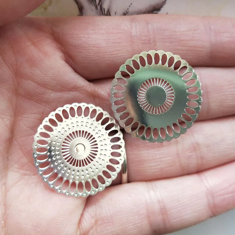 50 Stück AB3628 25mm Runde Filigran-Verbindungsstücke Bunte Verbindungsstücke für DIY-Schmuckherstellung – Detail 6
